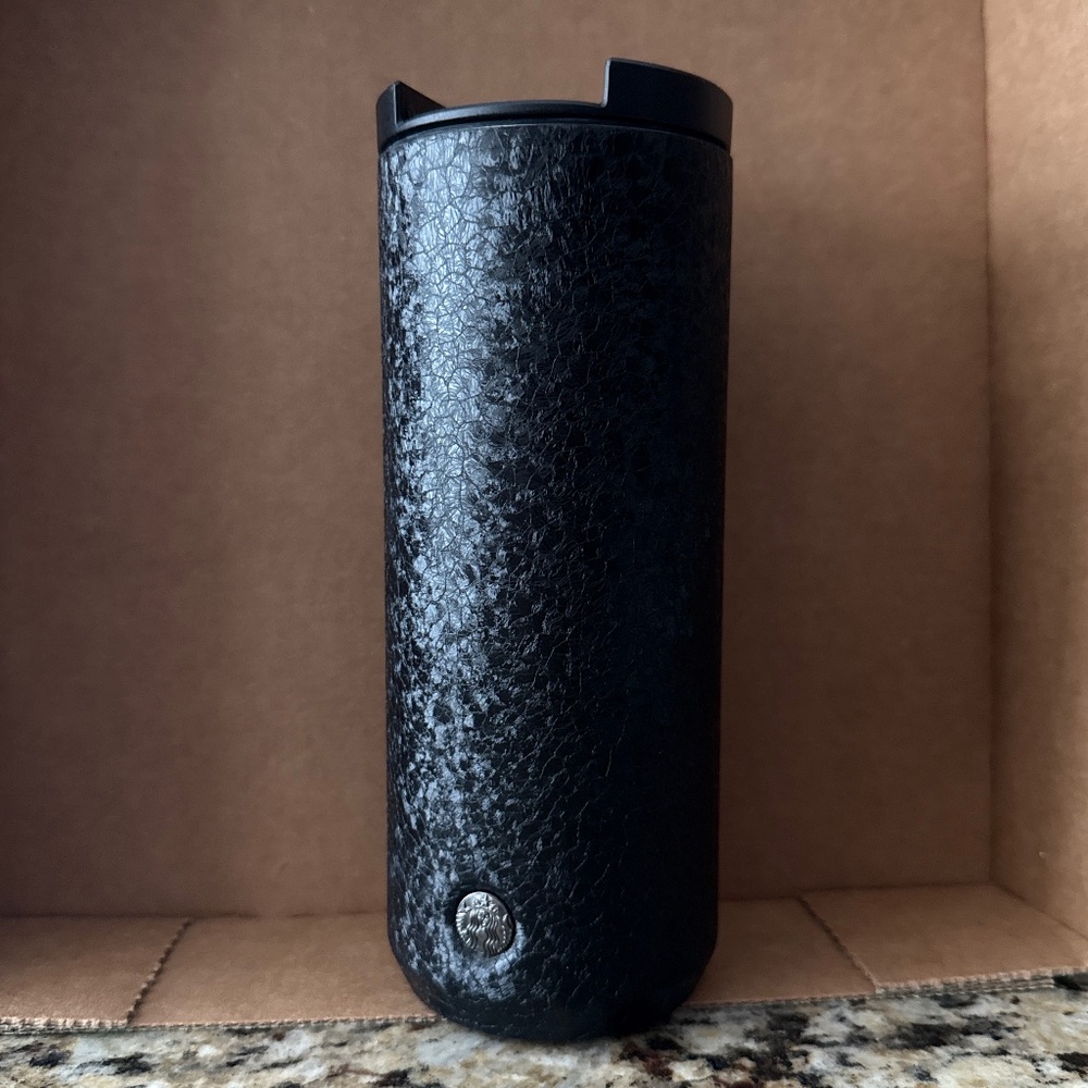 Starbucks black cracked glass look 12 oz tumbler